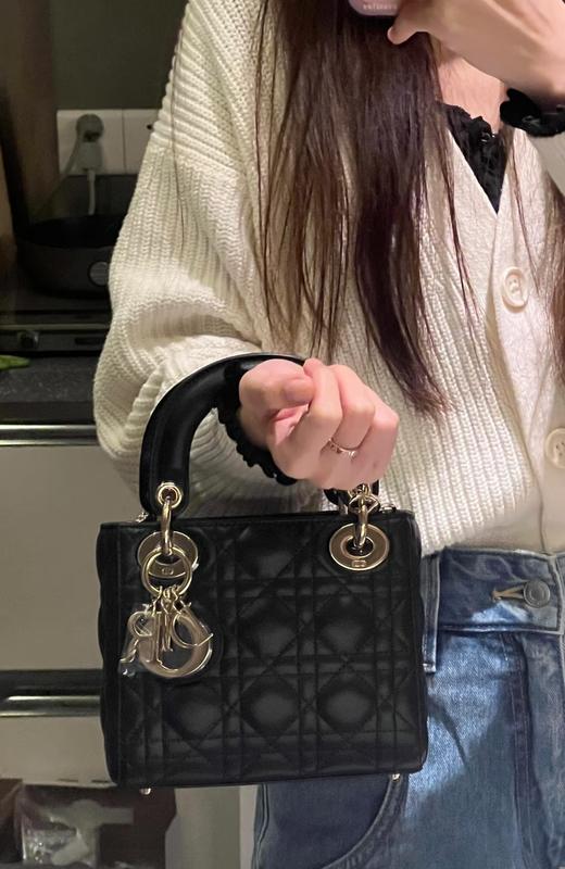 D家戴妃lady纯手工小胎牛皮手提单肩斜挎包 商品图12