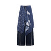 两三事梵高文艺风形日记2026春季新款时尚印花布绑带拼边牛仔裤女 商品缩略图4
