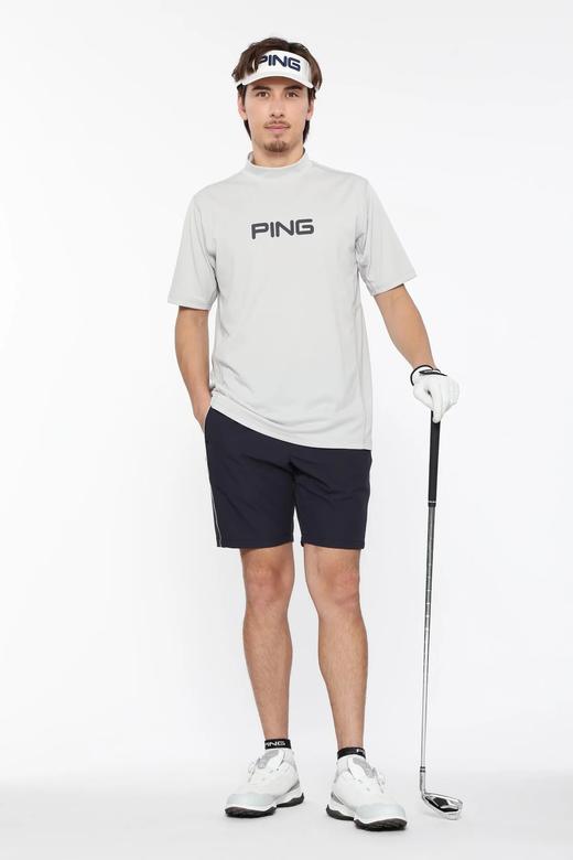 PING 高尔夫男士 夏季新款 字母印花立领透气舒适短袖T恤 商品图13