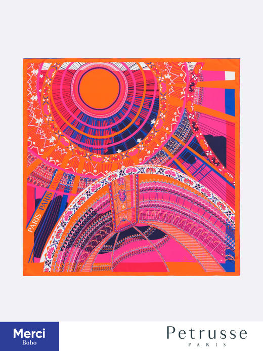 Petrusse 贝图丝 Paris 巴黎印象 真丝方巾 商品图2