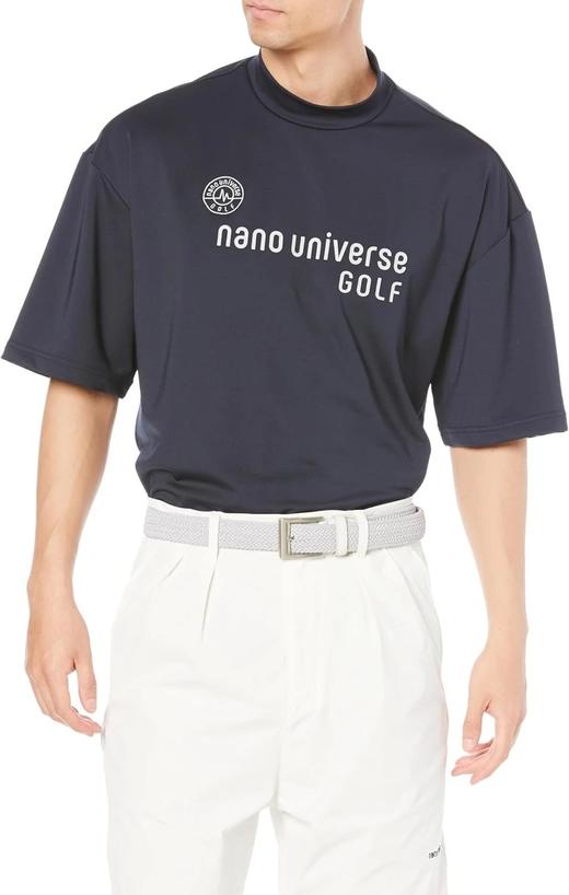 【nano universe GOLF】男士高尔夫 弹力小高领短袖T恤 字母印花  宽松休闲百搭 商品图3