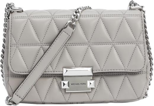 191262364211 迈克高仕MICHAEL KORS MK San 菱格衔缝小香风链条通勤皮质单肩斜挎包【21*6*14cm】 商品图0