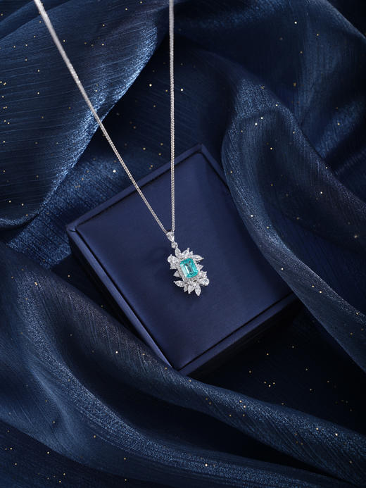 子佩集【幸馥恒常】银S925套链【PM2232-XF】项链培育宝石帕拉伊巴蓝碧玺2601 商品图2