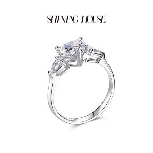 【预售】ShiningHouse[培育] 18k金钻石戒指 心形1克拉钻人工真钻人造钻石K金戒指时尚钻石戒指悦己送礼臻选【此商品不支持7天无理由退货退款】 商品图2
