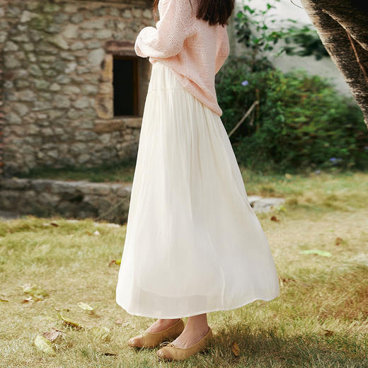 OLrain欧芮儿2026新款女春季法式气质优雅飘逸半身裙A字裙内衬裙 商品图3