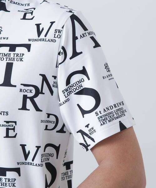 St ANDREWS 男士高尔夫 字母撞色宽松小高领短袖T恤 弹力透气 商品图5