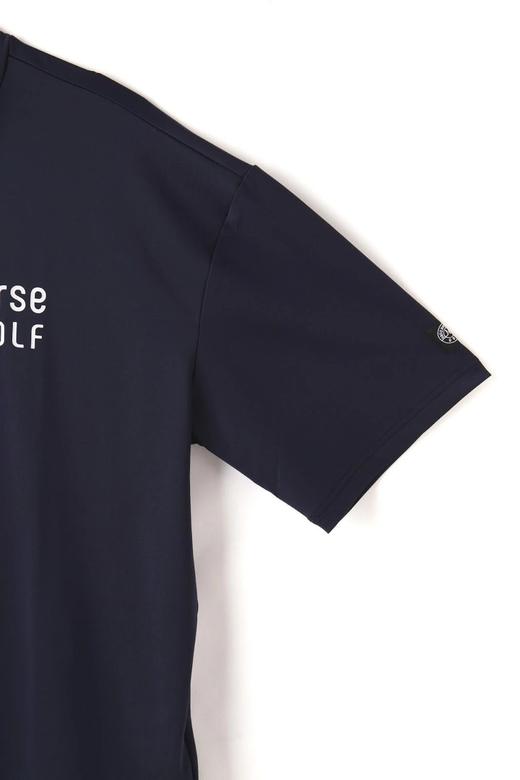 【nano universe GOLF】男士高尔夫 弹力小高领短袖T恤 字母印花  宽松休闲百搭 商品图6