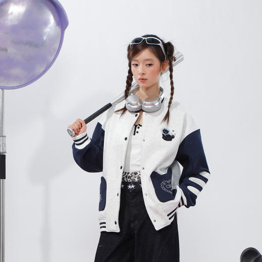 卡通猫咪拼接棒球服外套-纪念日百货门店同款169264861 商品图0