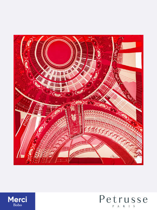 Petrusse 贝图丝 Paris 巴黎印象 真丝方巾 商品图3