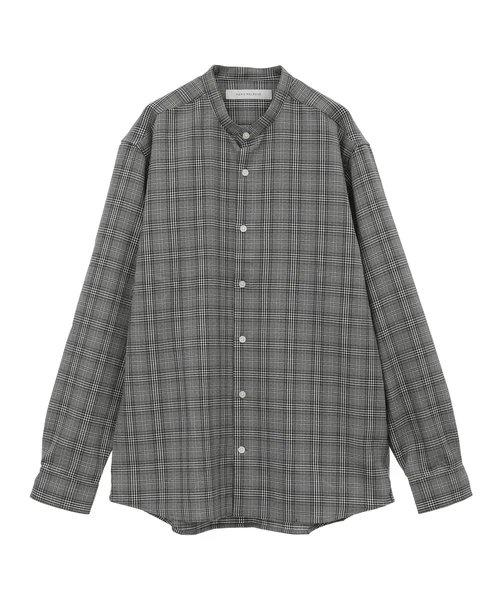 MEN'S MELROSE 男士 经典日系格纹带领衬衫 休闲长袖衬衣 商品图11