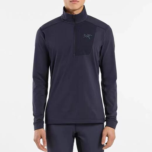 F013009户外小立领半拉链男士微粒绒长袖打底衫 商品图6