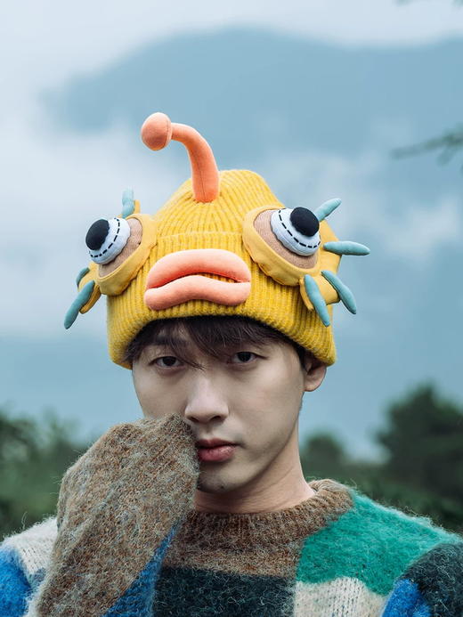 【2.10停发】芽小七原创设计手工灯笼鱼毛线帽成品男女冬季东北保暖针织帽新款 商品图3