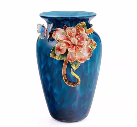 【彼达思】罗比罗丹《绽放B》珐琅彩花瓶工艺玄关家居饰品乔迁礼品 商品图4