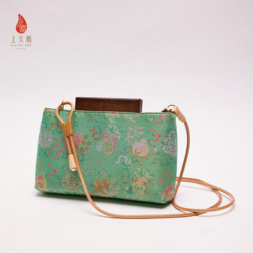 SAINTJOY/上久楷 宋锦斜背包 古钱三多XB3B026203001 商品图1