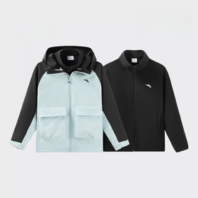 安踏儿童男大童两件套上衣2026春款户外防风摇粒绒外套352616605