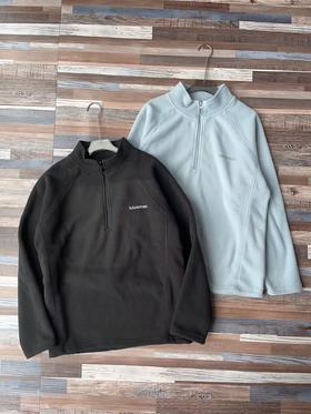 F013023摇粒绒拉链半开领男士休闲上衣薄款抓绒衣