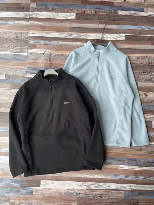 F013023摇粒绒拉链半开领男士休闲上衣薄款抓绒衣 商品图0