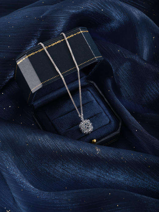 子佩集【碧海潮生】银S925套链【PM2211-XF】项链培育宝石帕拉伊巴蓝碧玺2601 商品图6