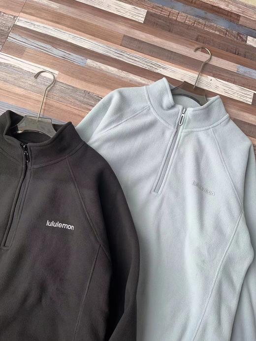 F013023摇粒绒拉链半开领男士休闲上衣薄款抓绒衣 商品图5