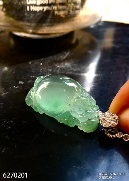 高冰种飘翠龙龟吊坠【6270201】具体价格微信咨询 商品图6