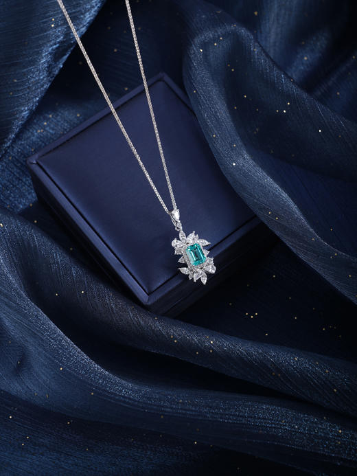 子佩集【幸馥恒常】银S925套链【PM2232-XF】项链培育宝石帕拉伊巴蓝碧玺2601 商品图7