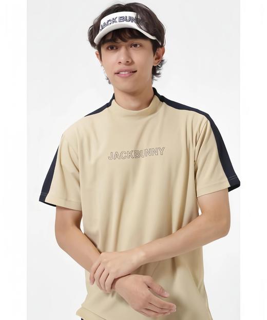 Jack Bunny 高尔夫男士 夏季网眼透气双色拼接小高领短袖T恤 商品图1