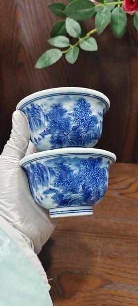 青花对杯 商品图0