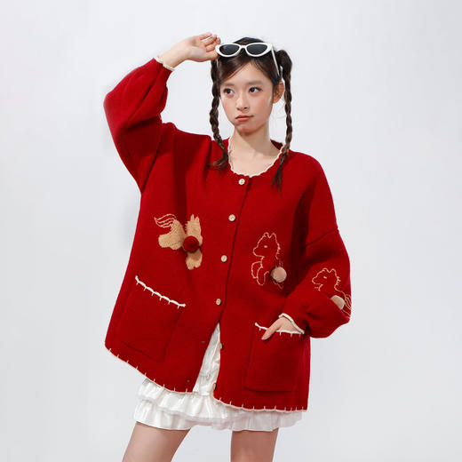 休闲卡通小马宽松开衫-纪念日百货门店同款169264571 商品图0