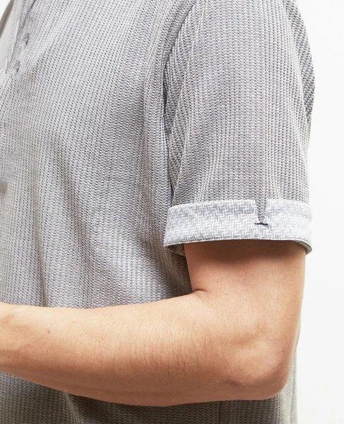 MEN'S MELROSE 男士 条纹针织透气短袖 商务休闲polo衫 商品图9