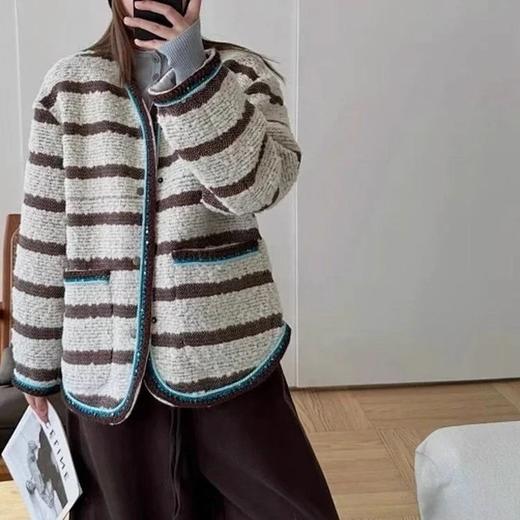 福利特价 不退换  法国手工坊malhiakent 粗花呢外套    香奶同源粗花呢面料 商品图0