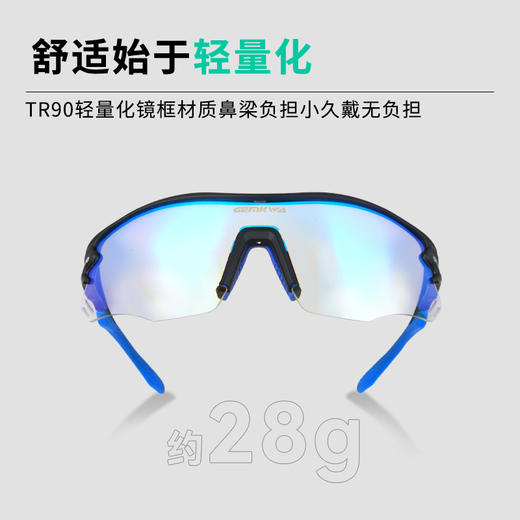 果凡&骏誉光华联名款SS902防紫外线智能变色运动眼镜马拉松超时骑行登雪山旅行开车户外运动护眼 商品图2