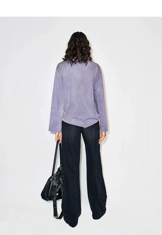 F013028联名长袖T恤2026新品烫钻笑脸长袖T俏皮软语 商品图3