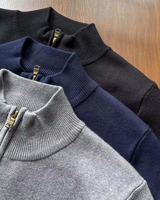 F013008男装精典款四分之一拉链针织毛衣针织衫 商品图5