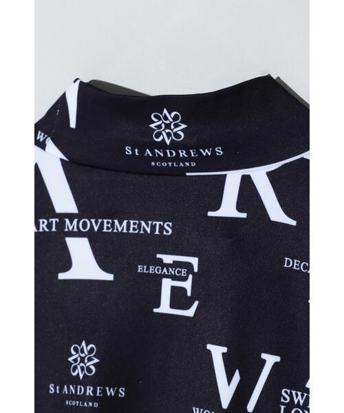 St ANDREWS 男士高尔夫 字母撞色宽松小高领短袖T恤 弹力透气 商品图13