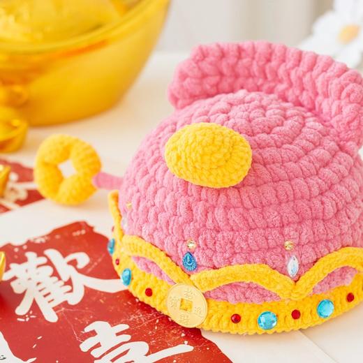 苏苏姐家财神亲子帽手工diy编织钩针胖胖云毛线团帽子材料包 商品图2