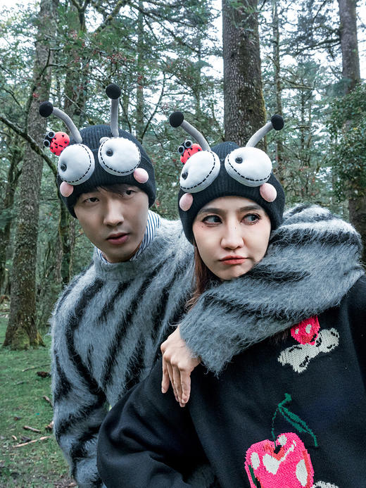 【2.10停发】芽小七原创设计金龟子成品男女秋冬保暖针织毛线帽可爱卡通 商品图3