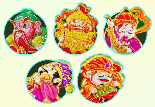 《招财进宝·摇发财》五路财神冰箱贴， 中国钱币博物馆旗下钱博文创出品。“摇一摇”财神到，好运来， 商品图6