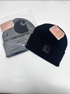 F013033潮人穿搭男女同款黑标针织帽冷帽
