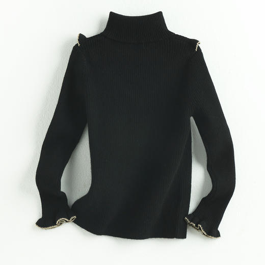 PALUOPO/PL 100%山羊绒 两翻领抽条童衫E21971T-B/约重190g帕罗 商品图10