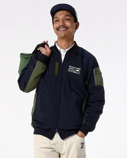 Rough & Swell 高尔夫男款 秋冬新款 防水弹力抗静电 保暖百搭运动休闲拼接机能夹克 商品图8