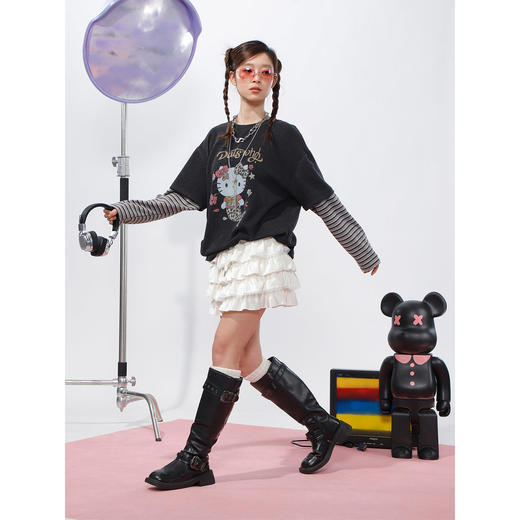 条纹长袖KT假两件圆领T恤-纪念日百货门店同款169264837 商品图2