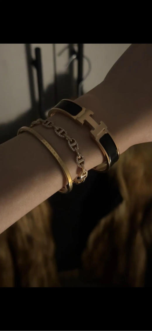 Hermes ClicH 黑金 手镯 商品图2