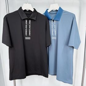 GGG高尔夫 男女同款 凉感半拉链短袖Polo衫 吸水速干
