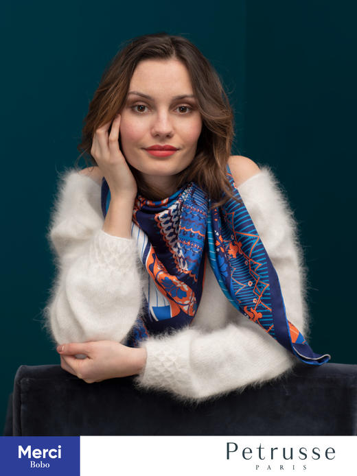 Petrusse 贝图丝 Paris 巴黎印象 真丝方巾 商品图7