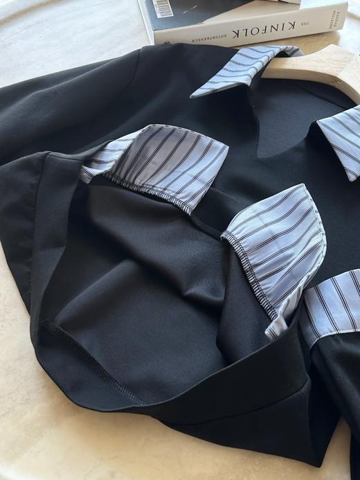 三C同款26春套头翻领上衣+直筒高腰半身裙两件套 商品图13