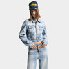 DSQUARED2 女士字母徽标标签做旧牛仔夹克外套 浅蓝色 S75AM1180 D30011 470 商品缩略图2