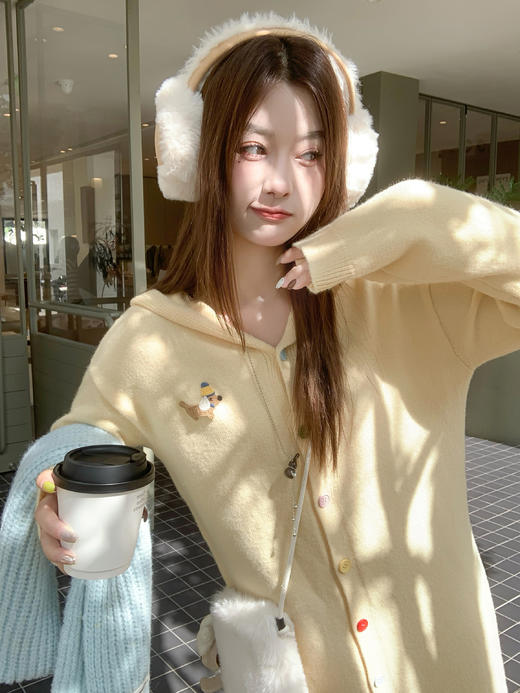 <曾小咸推荐>2.13现货秒杀 ！微信超特价！彩色纽扣连帽针织连衣裙 日常249.99 立减160 秒杀89.99！！ 商品图9