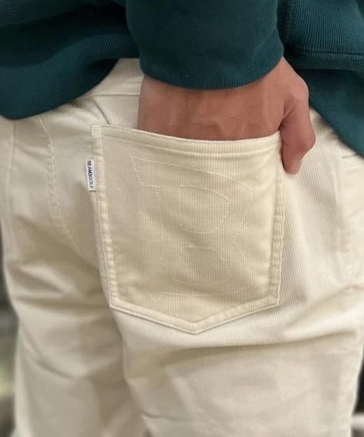 【特价福利】秋冬新款BEAMS高尔夫男士 橙标灯芯绒修身弹力长裤 商品图3