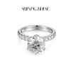 【预售】ShiningHouse[培育] 18k金钻石戒指 圆钻形3克拉钻人工真钻人造钻石K金戒指时尚六爪钻石戒指悦己送礼臻选【此商品不支持7天无理由退货退款】预计3日发货 商品缩略图1
