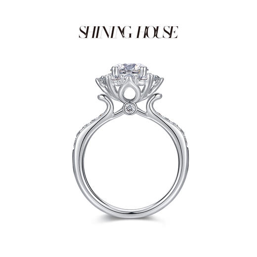 【预售】ShiningHouse[培育] 18k金钻石戒指 圆钻形1克拉钻人工真钻人造钻石K金戒指时尚钻石戒指悦己送礼臻选【此商品不支持7天无理由退货退款】预计3日发货 商品图3